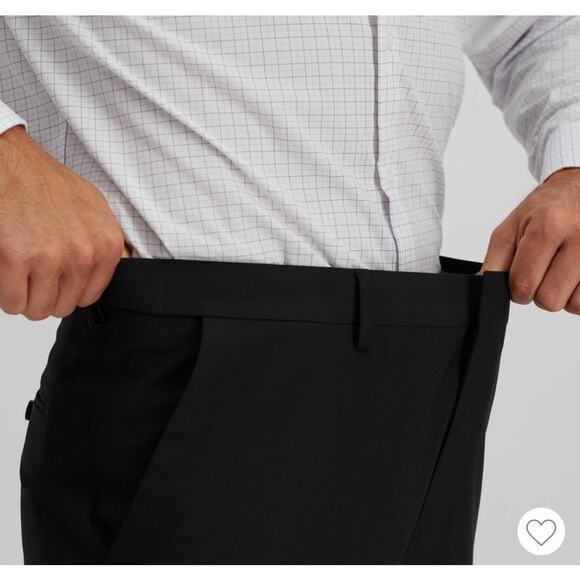 NWT Haggar H26 Men’s Stretch Dress Pants Black size 40x32 midweight relaxed leg - Picture 5 of 9